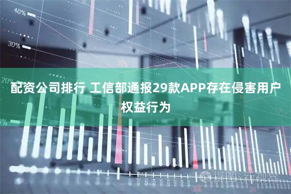 配资公司排行 工信部通报29款APP存在侵害用户权益行为